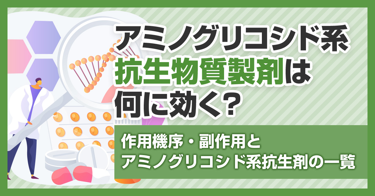 アミノグリコシド系抗生物質製剤は何に効く？作用機序・副作用とアミノグリコシド系抗生剤の一覧