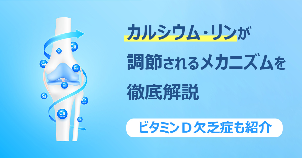 カルシウム・リンが調節されるメカニズムを徹底解説｜ビタミンＤ欠乏症も紹介
