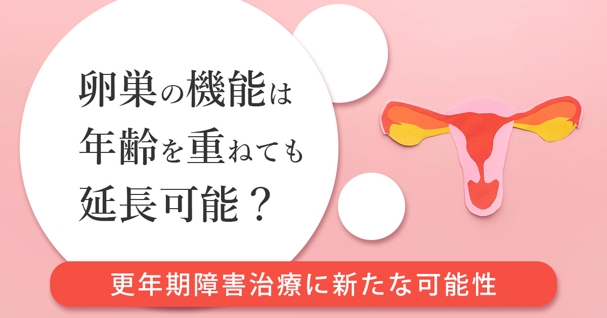卵巣の機能は年齢を重ねても延長可能？更年期障害治療に新たな可能性