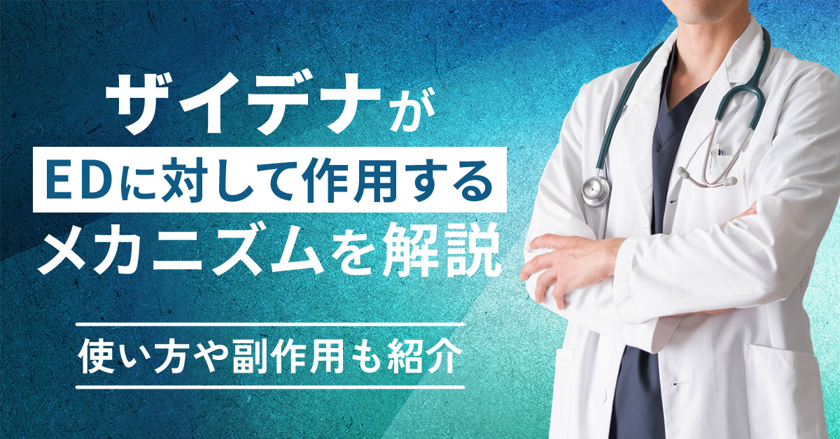 ザイデナがEDに対して作用するメカニズムを解説｜使い方や副作用も紹介